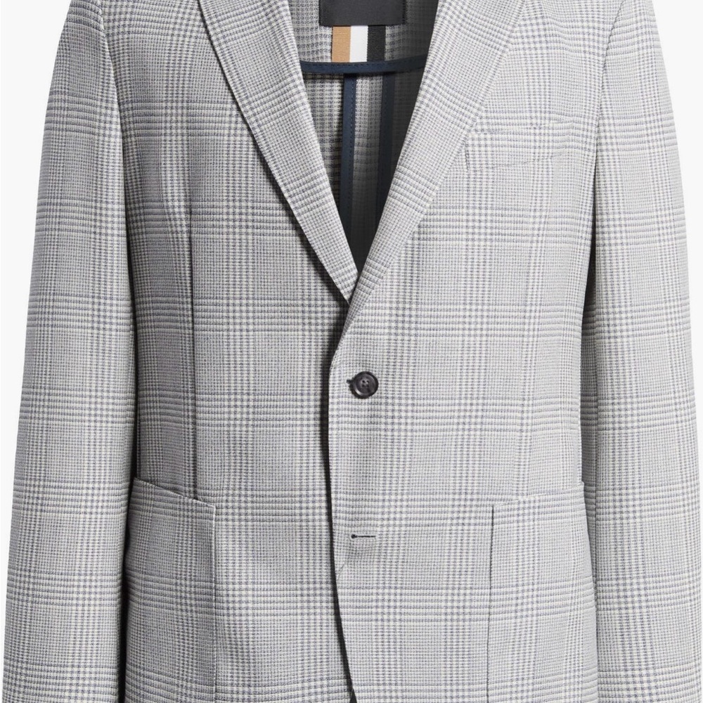 Boss Hanry Plaid Virgin Wool Sport Coat - Picture 5 of 8